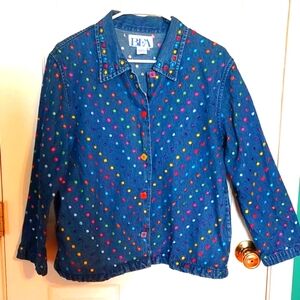 Colorful Vintage Jean Jacket